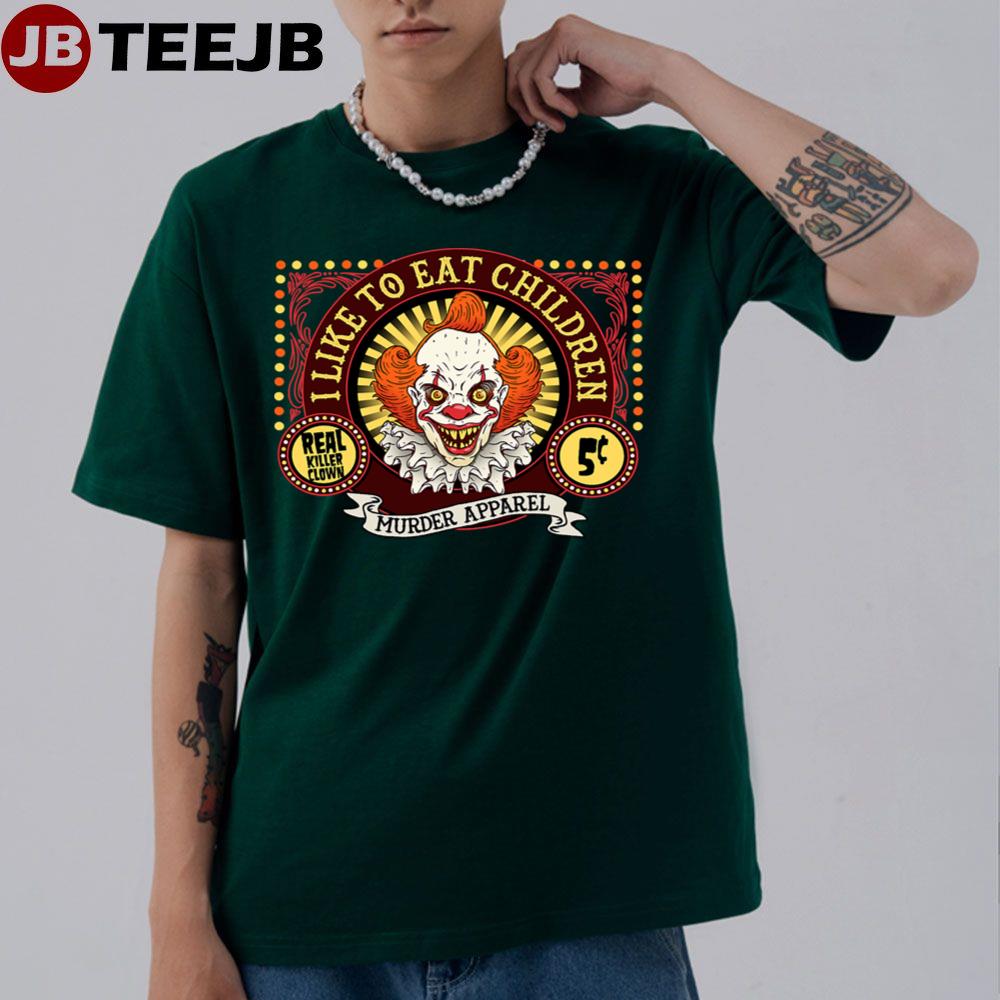 Killer Clown Spooky Circus Horror Vintage Unisex T-Shirt