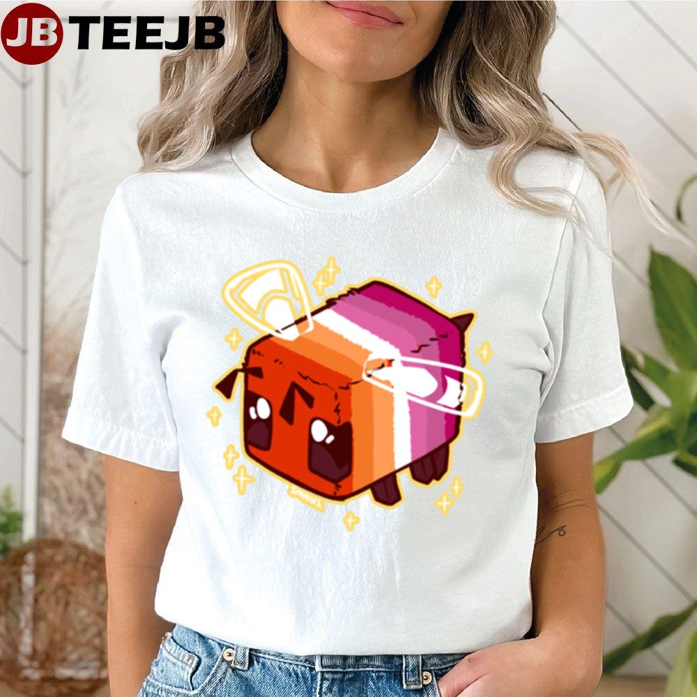 Lesbian Pride Minecraft Bee Unisex T-Shirt