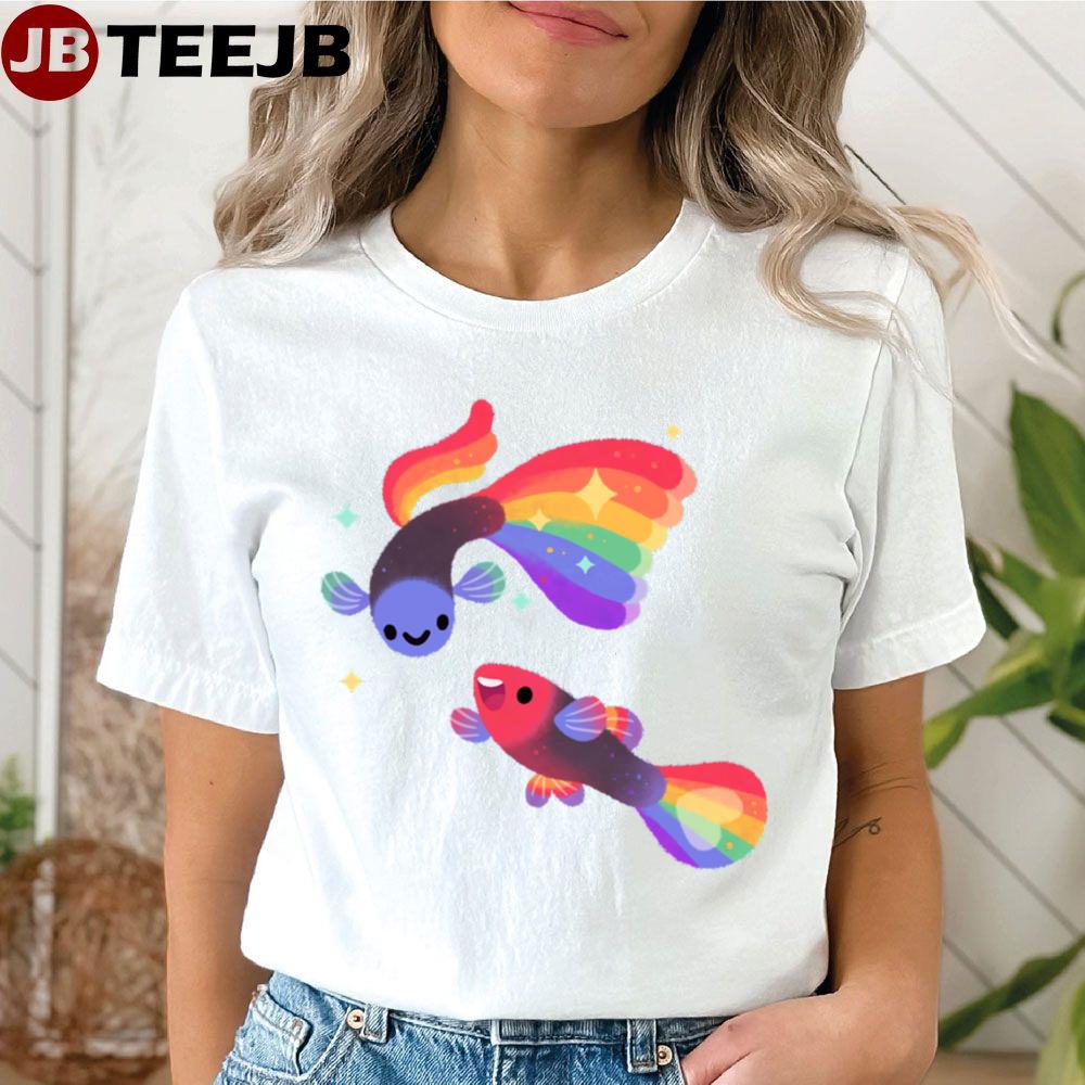 Rainbow Guppy 5 Active Unisex T-Shirt