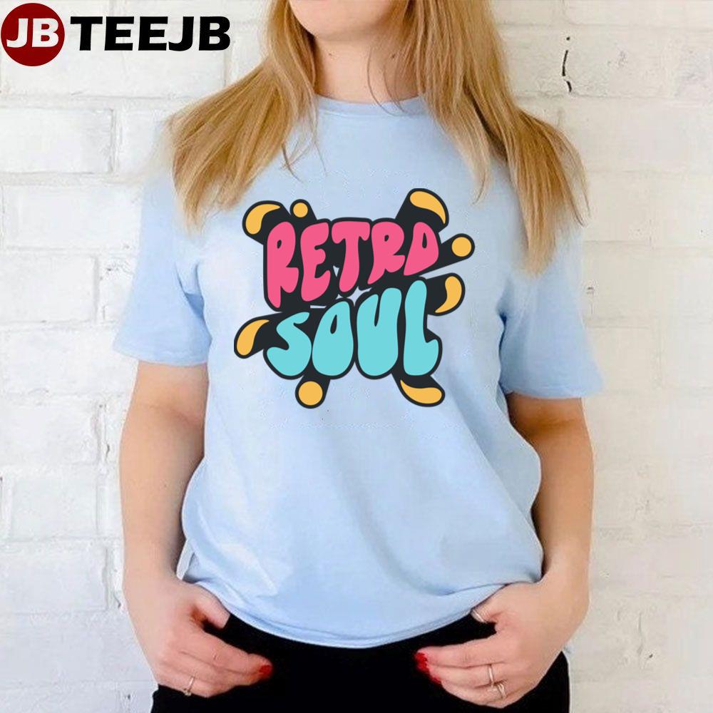 Retro Soul Pink Yellow Blue Fun Cute Birthday Unisex T-Shirt