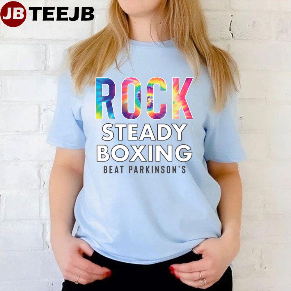 Rock Steady Boxing Beat Parkinson’s Hippie Tie Dye Unisex T-Shirt