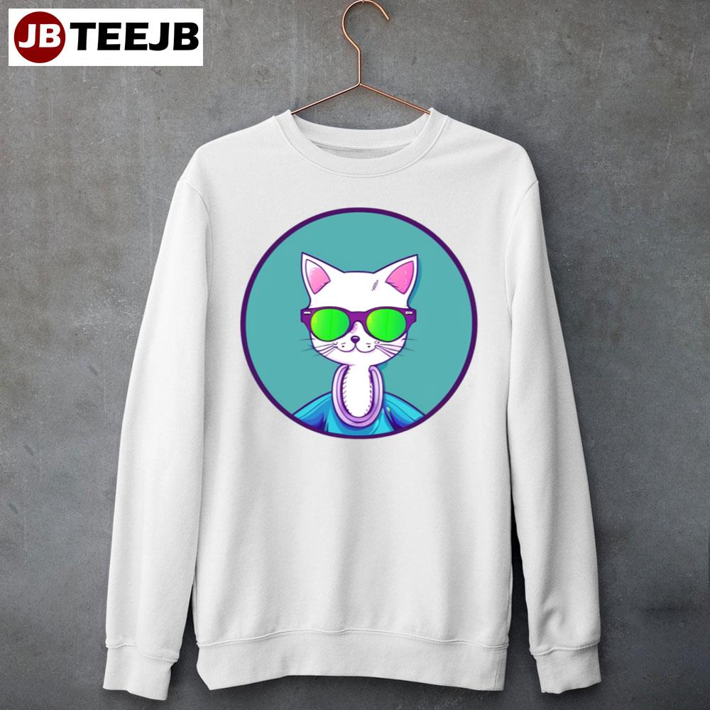A Cat Wearing A Sunglass Art Unisex T-Shirt