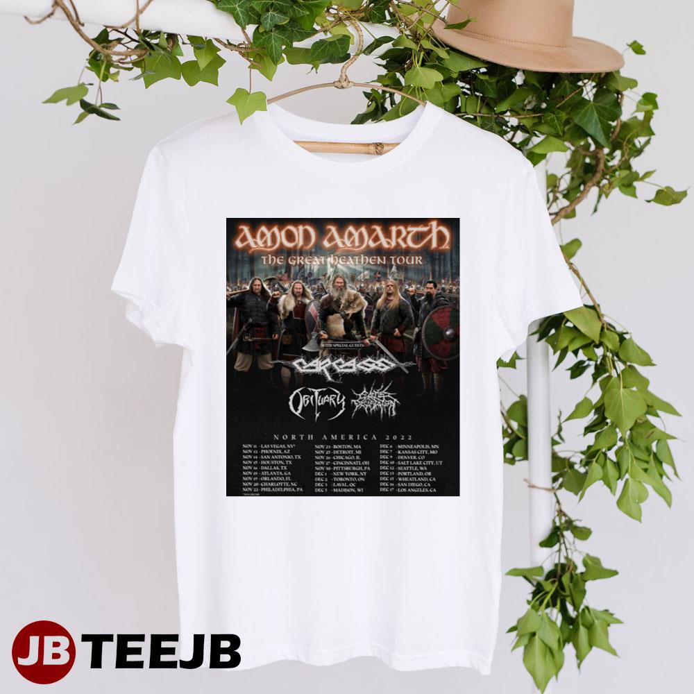 Amon Amarch The Great Heathen Tour 2022 Carcass Unisex T-Shirt