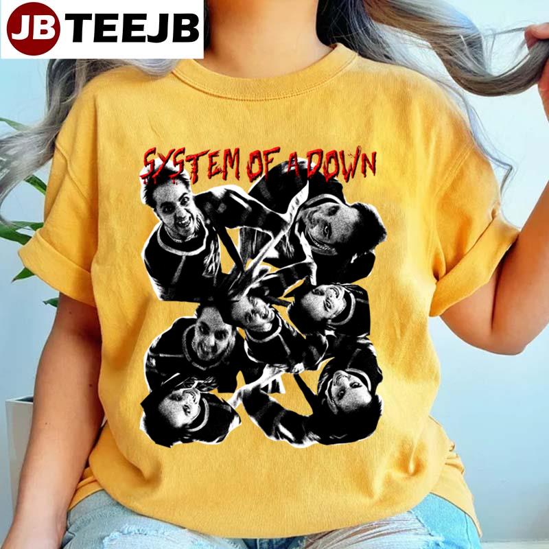 Black Art Style System Of A Down Band Unisex T-Shirt