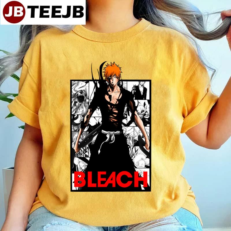 Black Red Art Ichigo Kurosaki Bleach Unisex T-Shirt