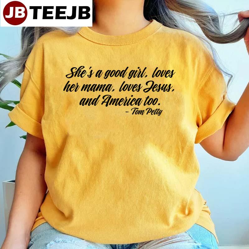 Black Text Loves Jessu And American Tom Petty Unisex T-Shirt