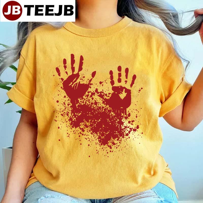 Blood Hand Halloween Costume Killer Horror Unisex T-Shirt