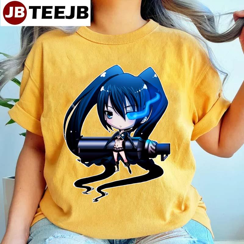 Blue Art Chibi Black Rock Shooterpng Unisex T-Shirt