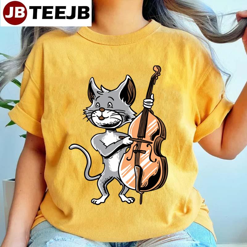 Cat Cello Cute Orchestra Kitten Music Unisex T-Shirt