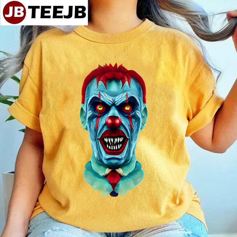 Creepy Killer Zombie Clown Horror Art Unisex T-Shirt