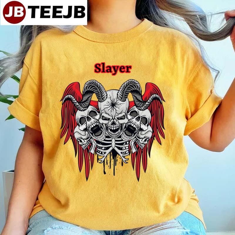 Five Skulls And Wings Slayer Unisex T-Shirt