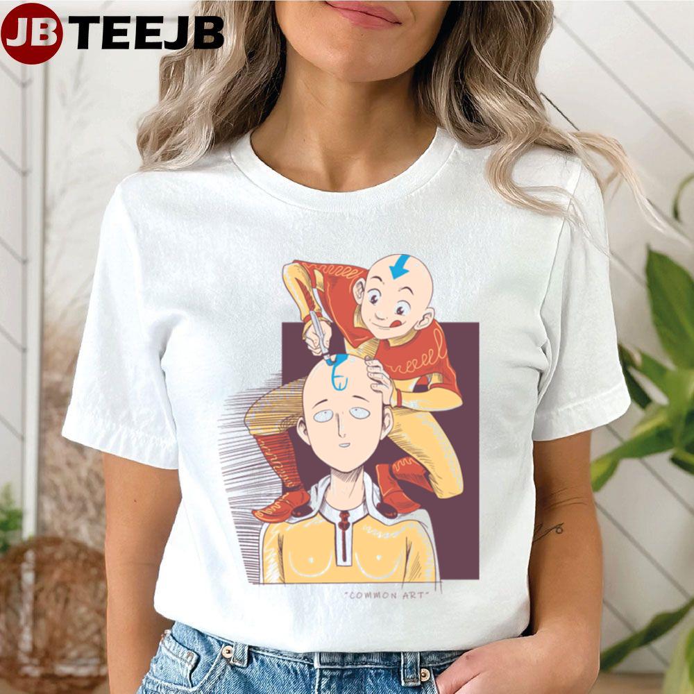 Funny Saitama One Punch Man Bald With Avatar Parody Common Art Unisex T-Shirt