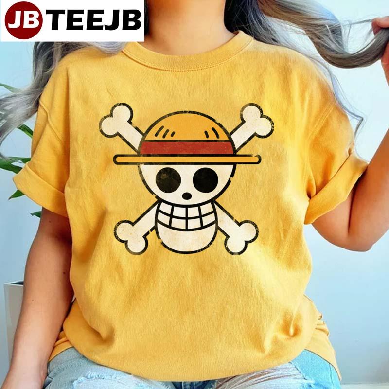 Funny Skull Mugiwara Jolly Roger One Piece Unisex T-Shirt