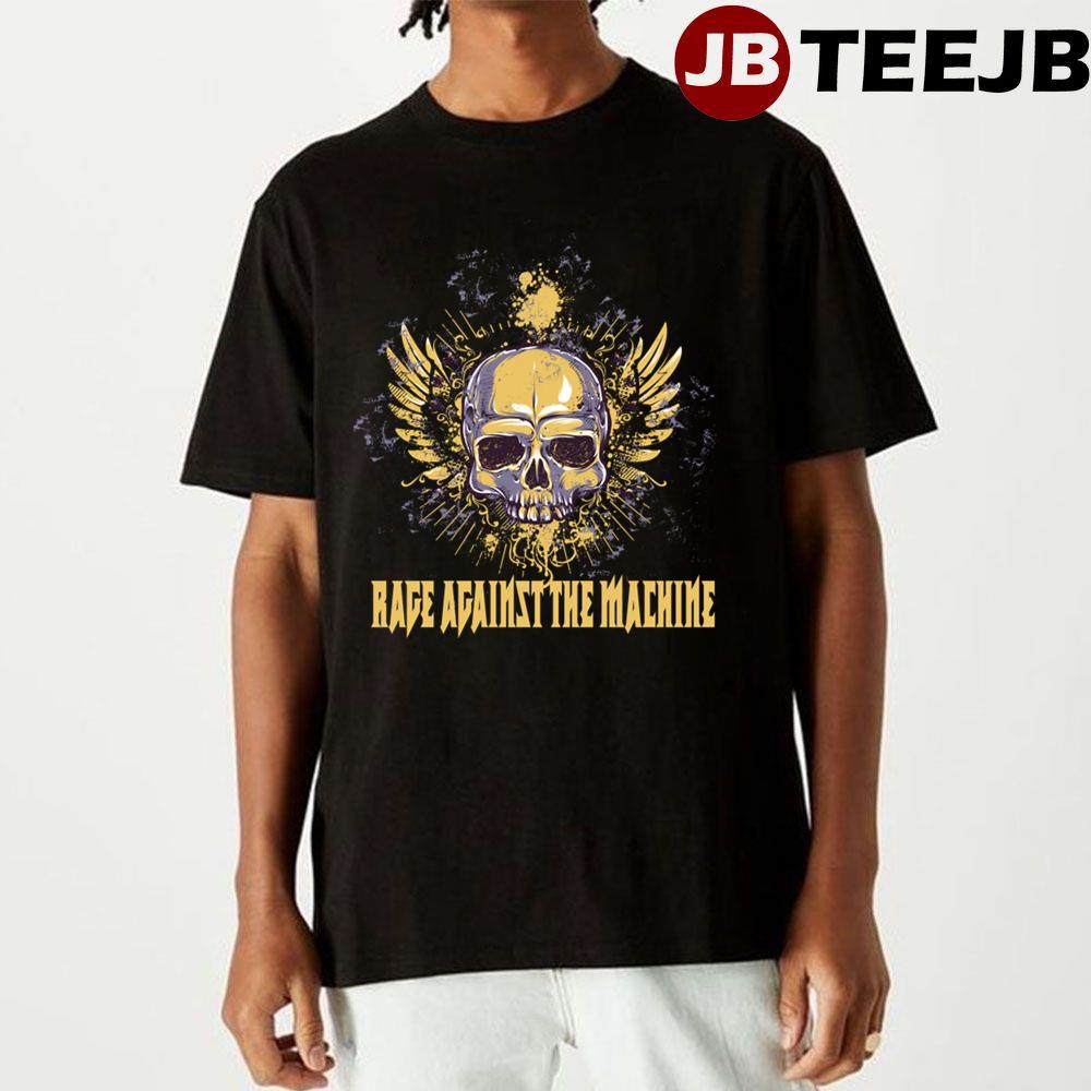 Gold Art Skull Race Against The Machine Unisex T-Shirt