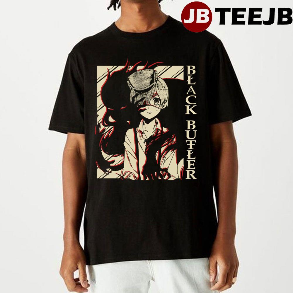 Gold Red Art Sebastian Ciel Black Butler Unisex T-Shirt