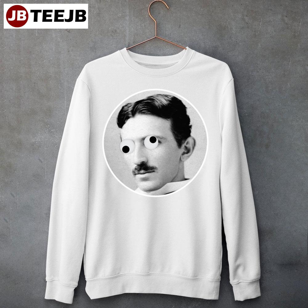 Googly Eyed Nikola Tesla Funny Unisex Sweatshirt