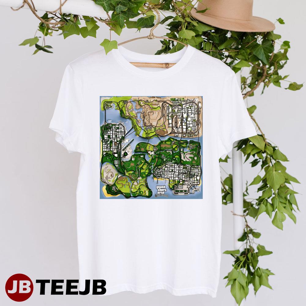 Green Art Gta San Andreas Map Unisex T-Shirt