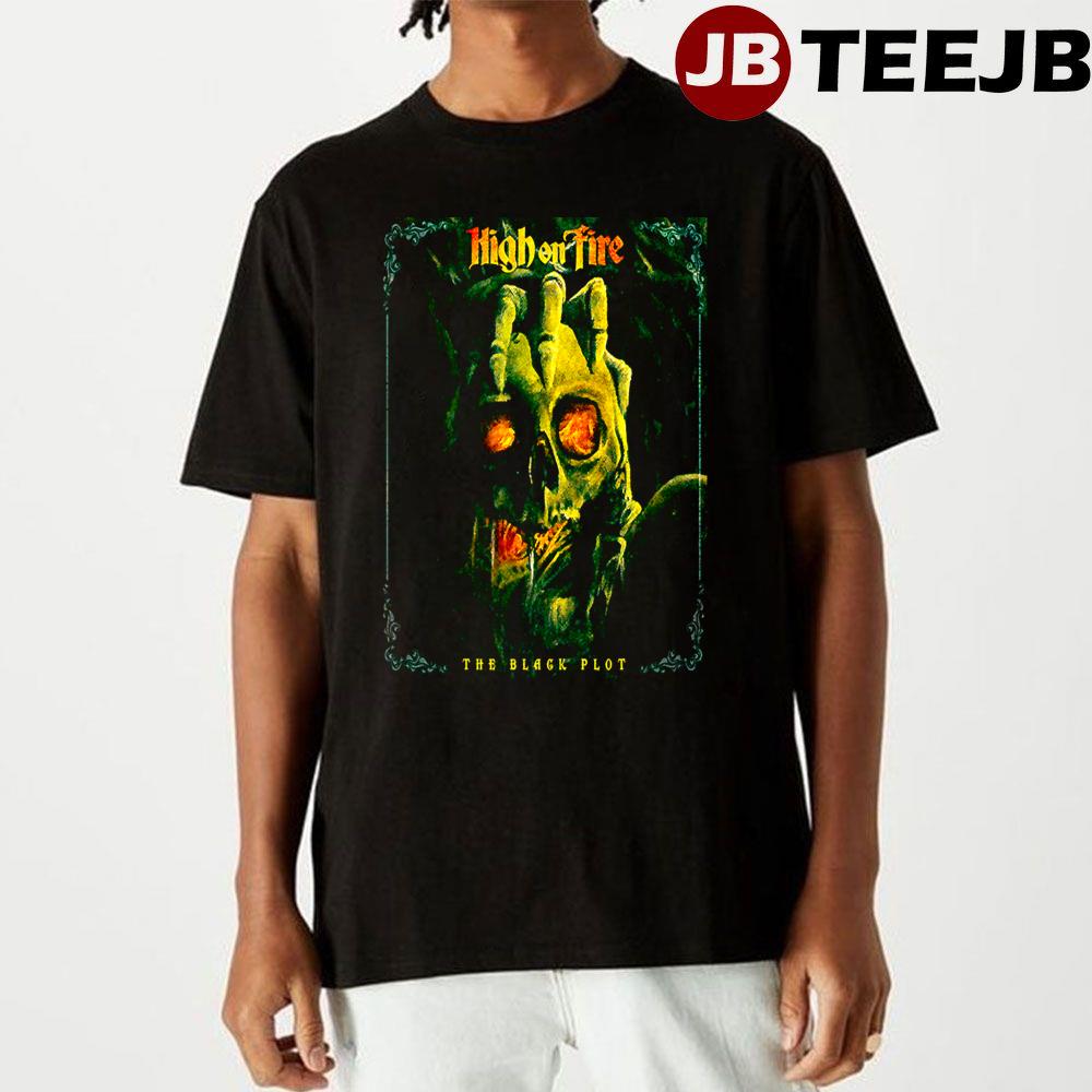 Green Art Retro High On Fire Unisex T-Shirt