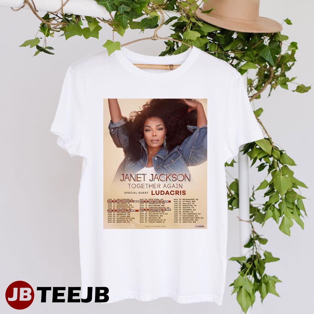 Janet Jackson Adds Dates To 2023 “Together Again” Tour With Ludacris Unisex T-Shirt