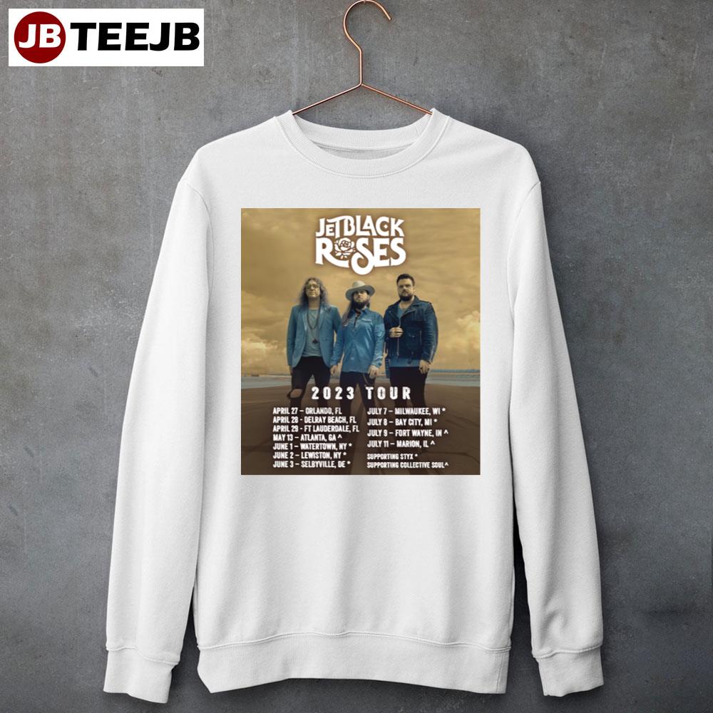 Jet Black Roses 2023 Tour Unisex T-Shirt