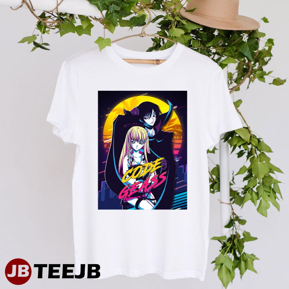 Lelouch & Cc Code Geass 80s Retrowave Unisex T-Shirt