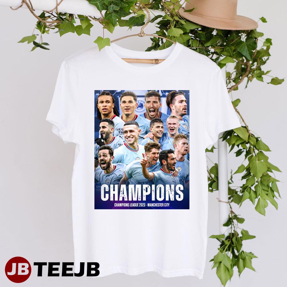 Manchester City Are Champions Of Europe And Complete Legendary Treble 2023 Unisex T-Shirt