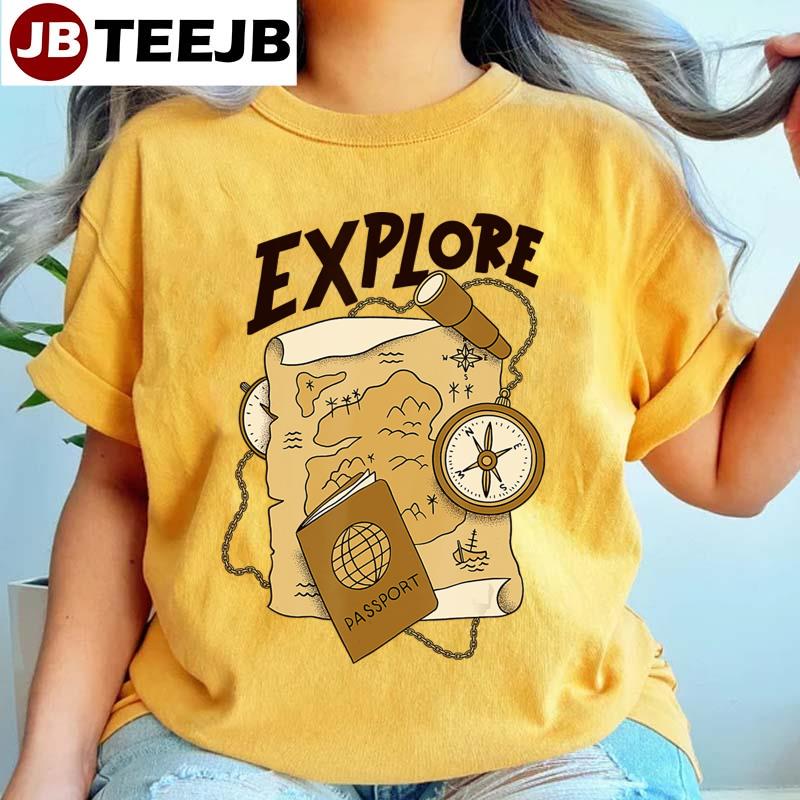 Map Traveling Explore Unisex T-Shirt