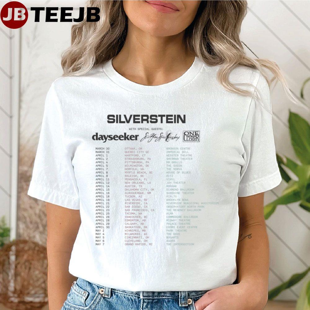 Misery Made Me Usa And Canada Tour Dates 2023 Silverstein With Dayseeker Unisex T-Shirt