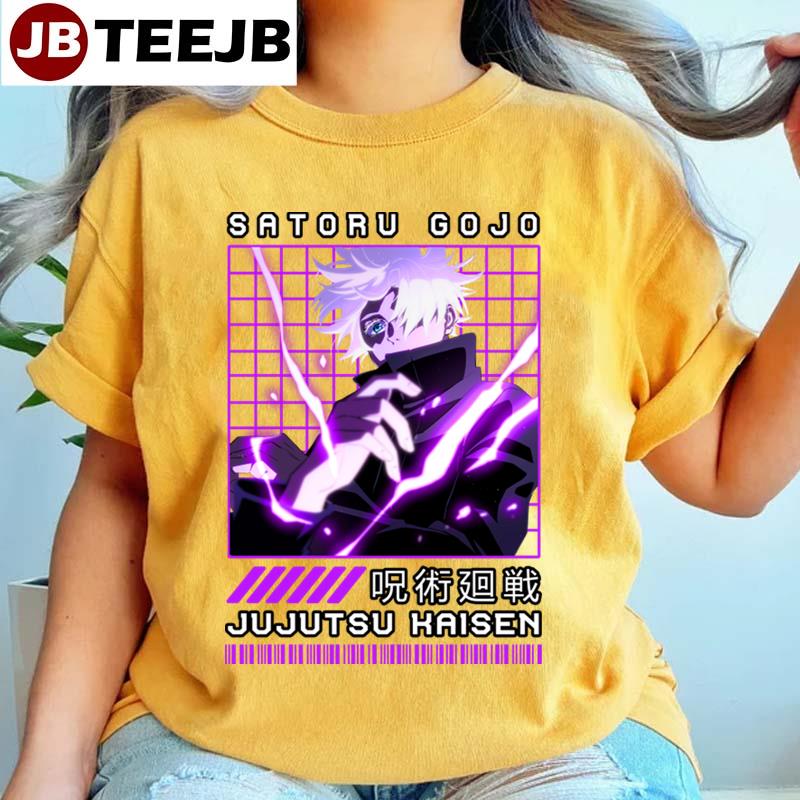 Neon Satoru Gojo Jujutsu Kaisen Anime Unisex T-Shirt