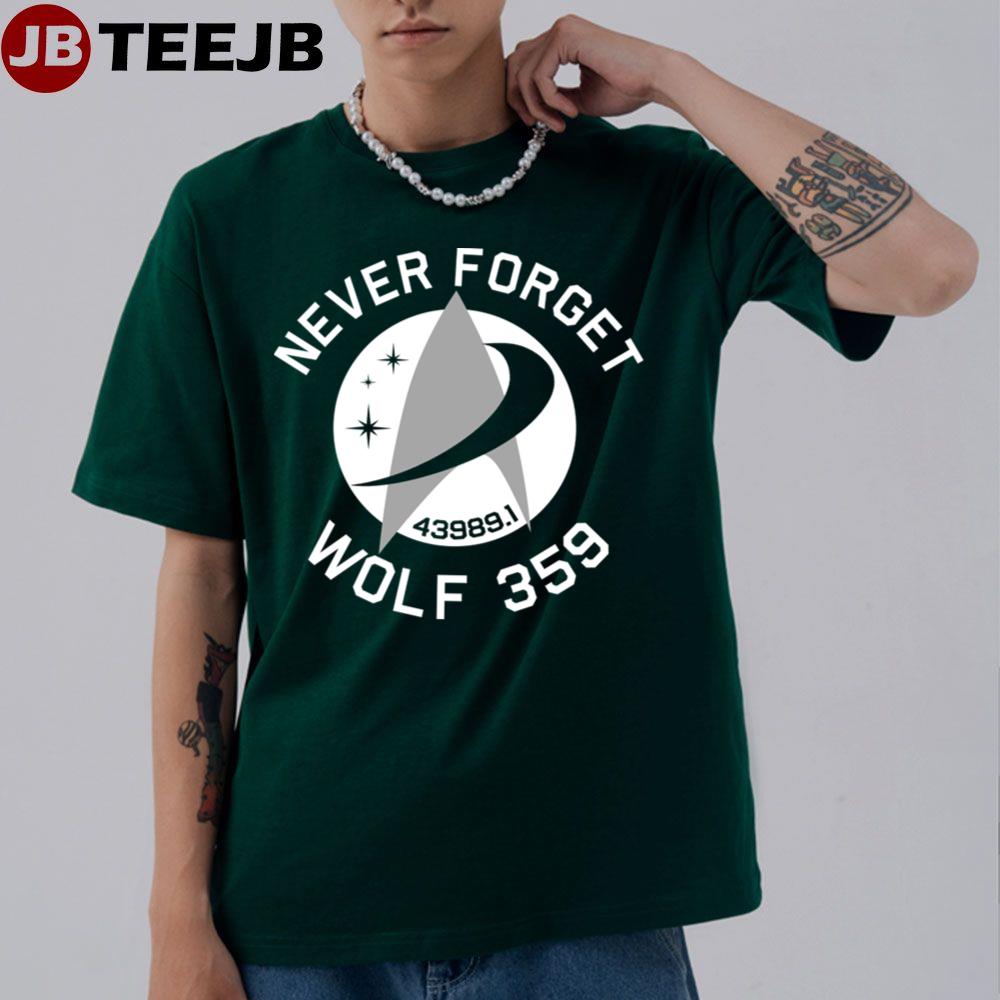 Never Forget Wolf 359 Star Trek Unisex T-Shirt