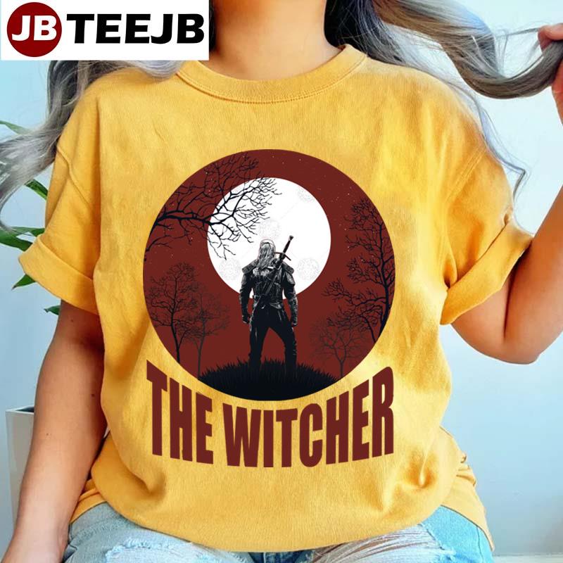 Red Art Moon The Witcher Unisex T-Shirt