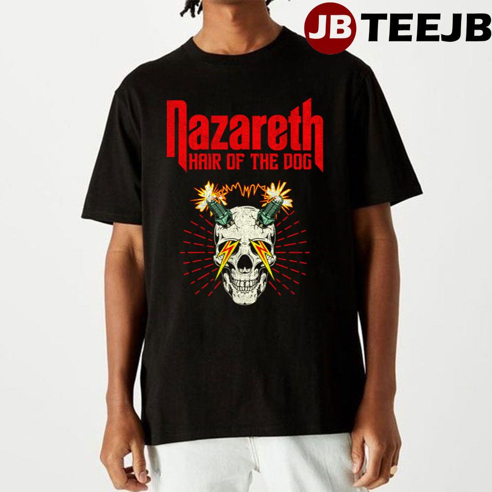 Red Art Skull Hair Of The Dog Nazareth Unisex T-Shirt