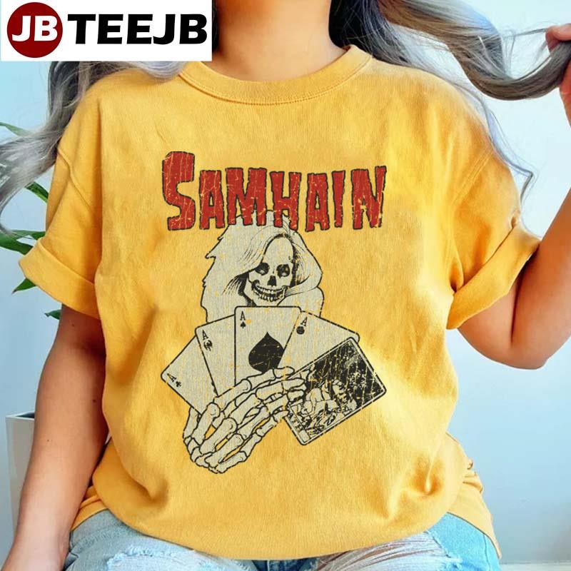 Red Art Skull Vintage Samhain Unisex T-Shirt