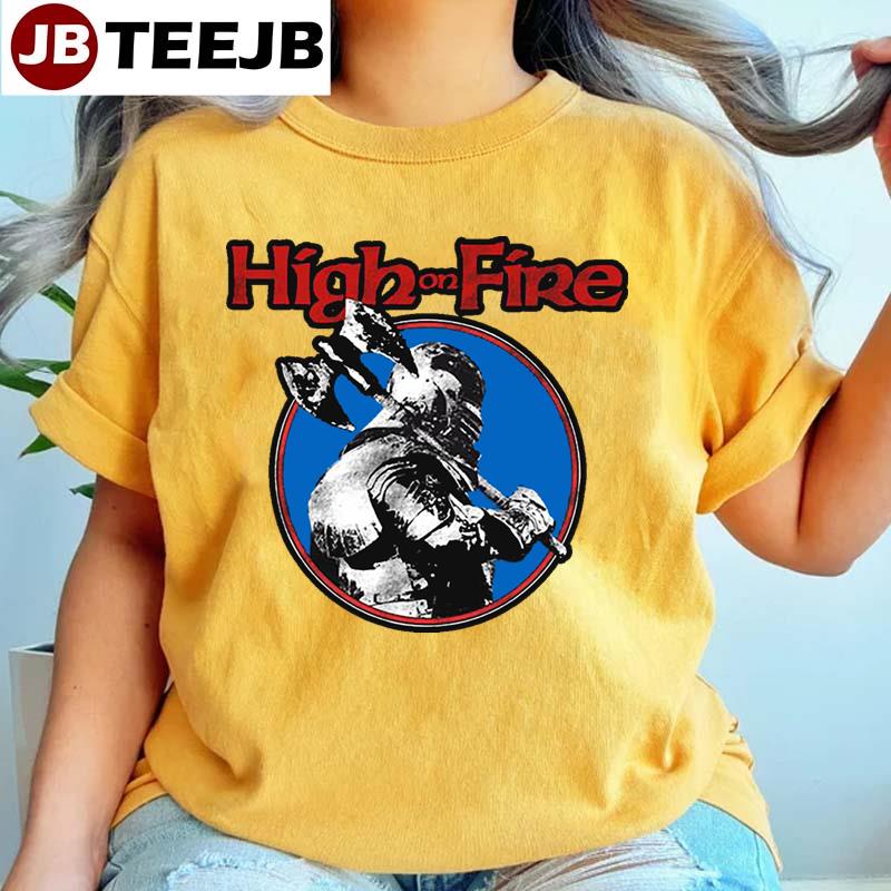 Red Art Style Logo High On Fire Unisex T-Shirt