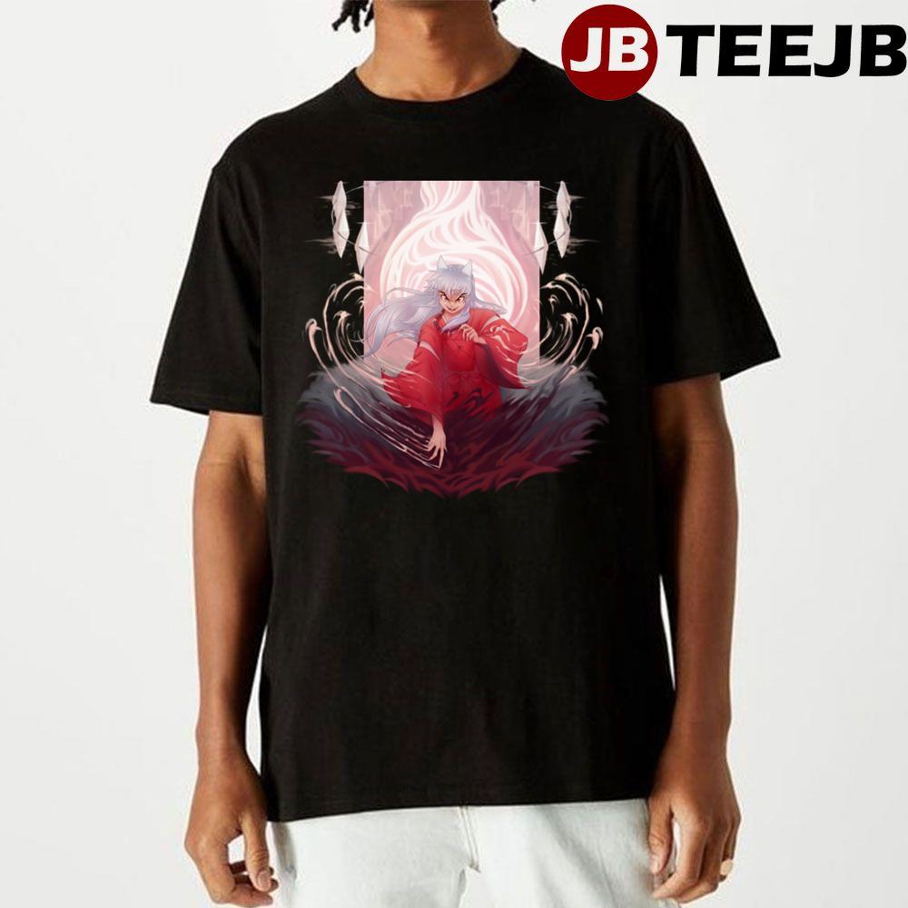 Red Black Art Inuyasha Anime Unisex T-Shirt