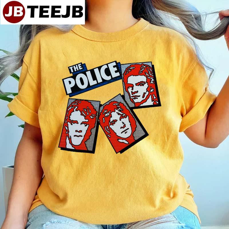 Red Black Art Vintage The Police Unisex T-Shirt