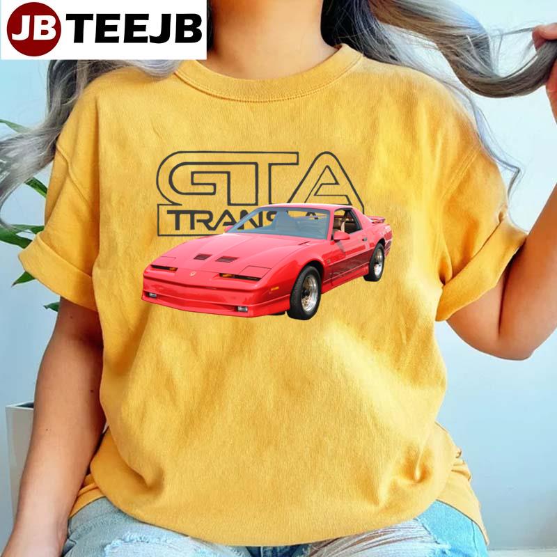 Red Car Pontiac Firebird Trans Am Gta Unisex T-Shirt