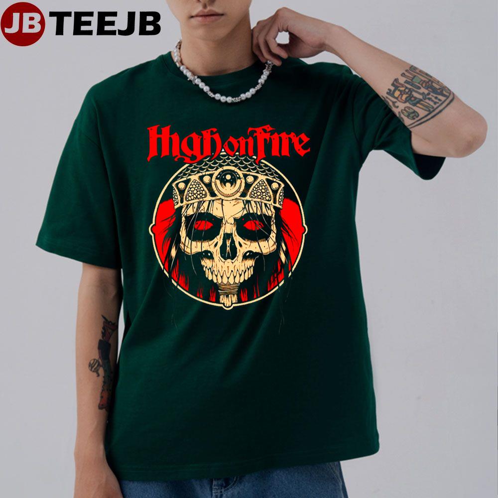 Red Skull High On Fire Unisex T-Shirt