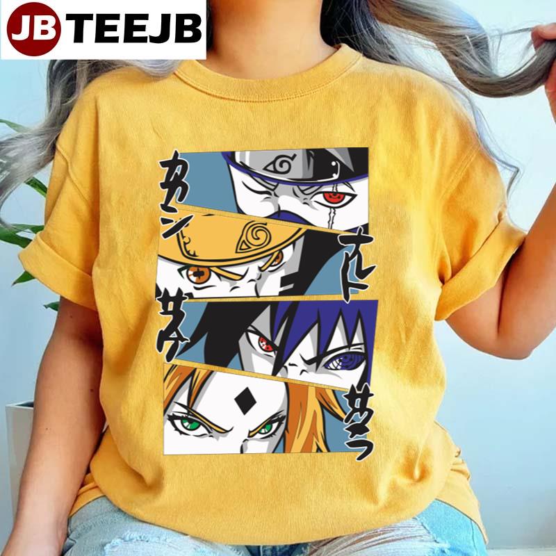 Retro Art Kakashi Sasuke Naruto Anime Unisex T-Shirt