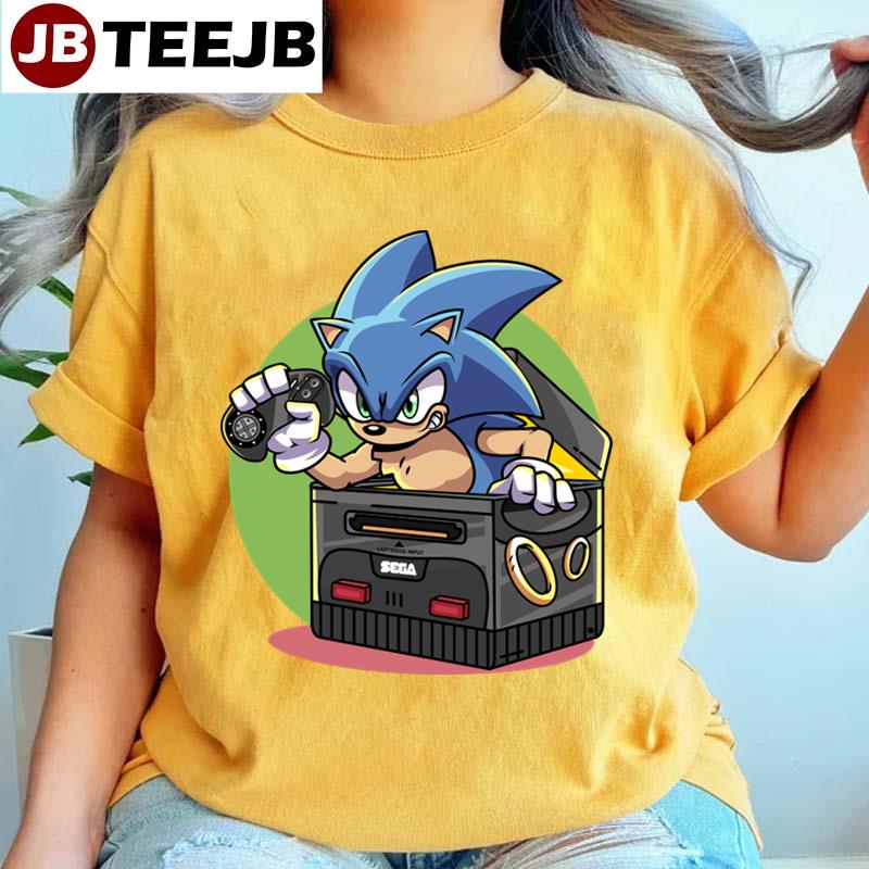 Retro Art Sonic In A Sega Box Unisex T-Shirt