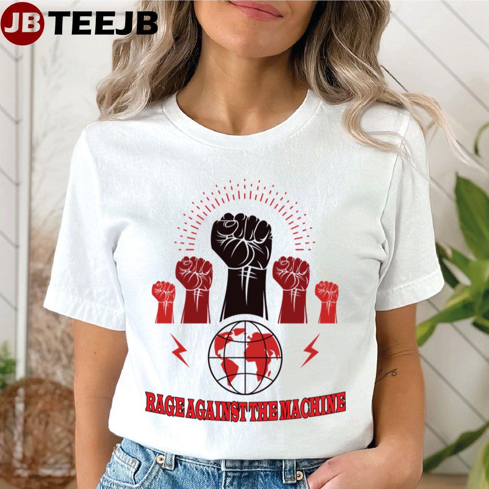 Retro Hand Word Rage Against The Machine Unisex T-Shirt