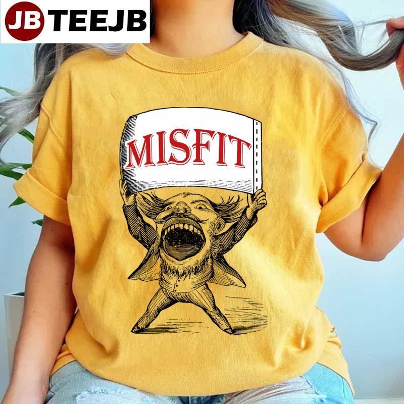 Retro Illustration Of A Quirky Misfit Unisex T-Shirt