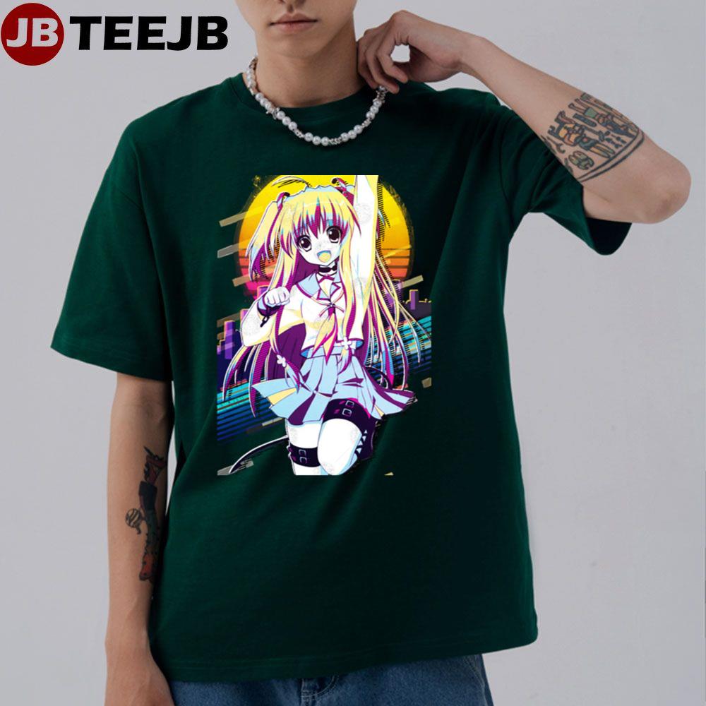 Retro Style Sun Yui Angle Beats Anime Unisex T-Shirt