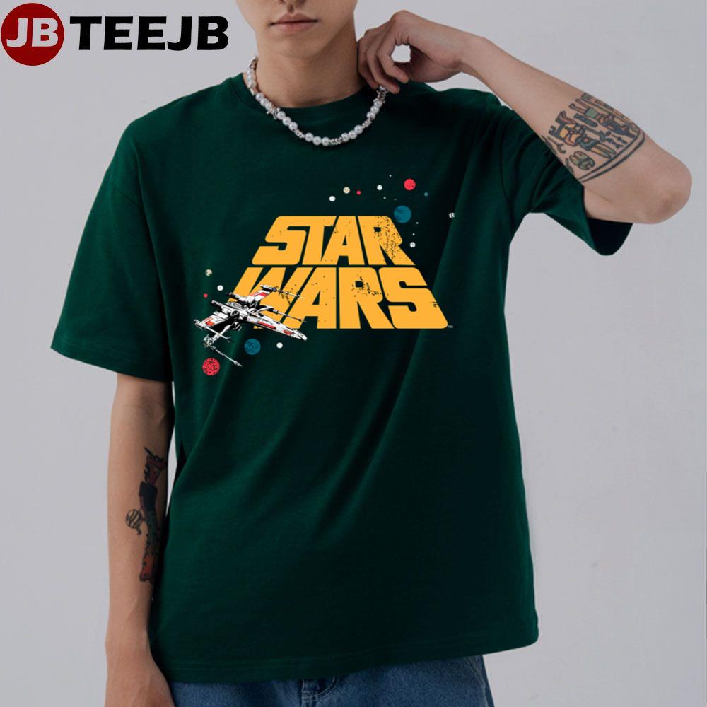 Retro Xwing In Space Star Wars Logo Unisex T-Shirt