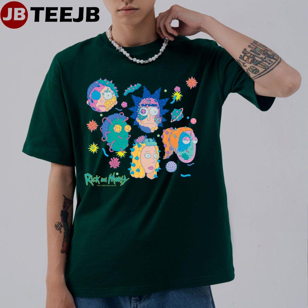 Rick And Morty Infected Smith Family Pattern Unisex T-Shirt