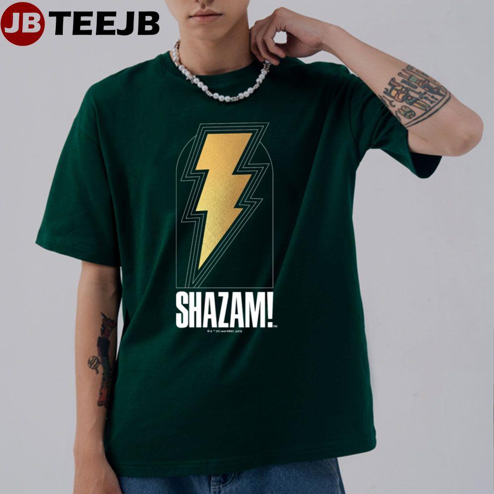 Shazam Fury Of The Gods Lightning Bolt Badge Unisex T-Shirt