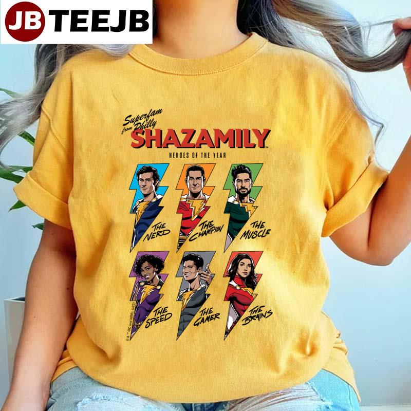 Shazam Fury Of The Gods Shazamily Comic Bolts Unisex T-Shirt