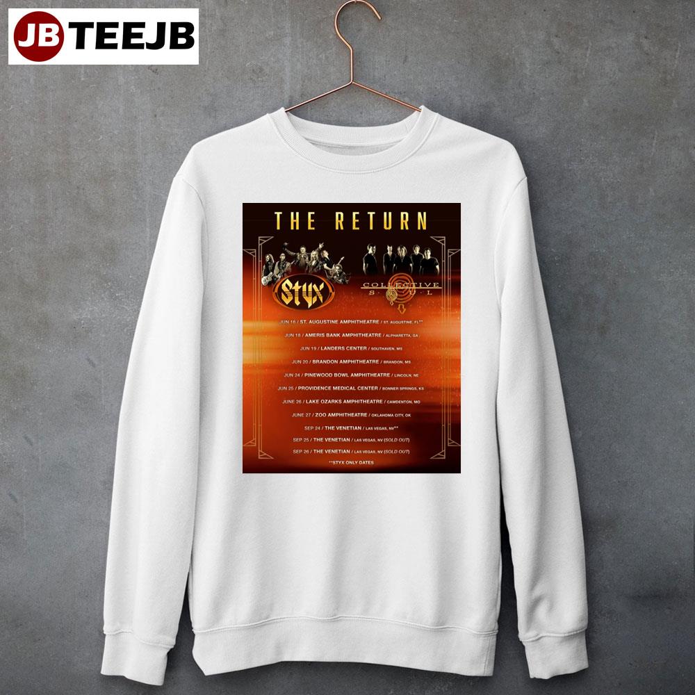 The Return Styx Collective Soul Tour Unisex T-Shirt