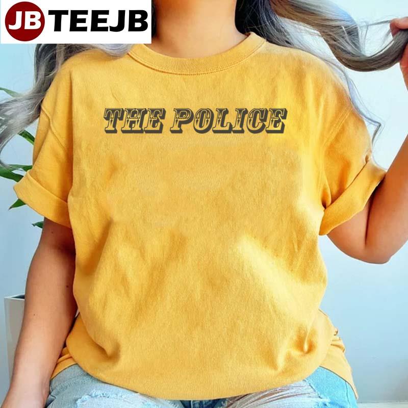 Black Art Text The Police Unisex T-Shirt