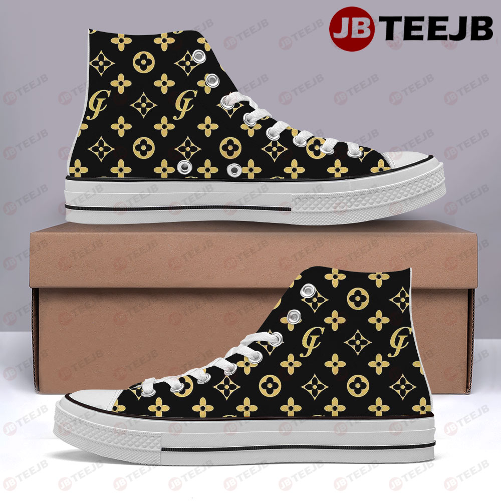 Cj Louis Vuitton High Top Retro Canvas Shoes